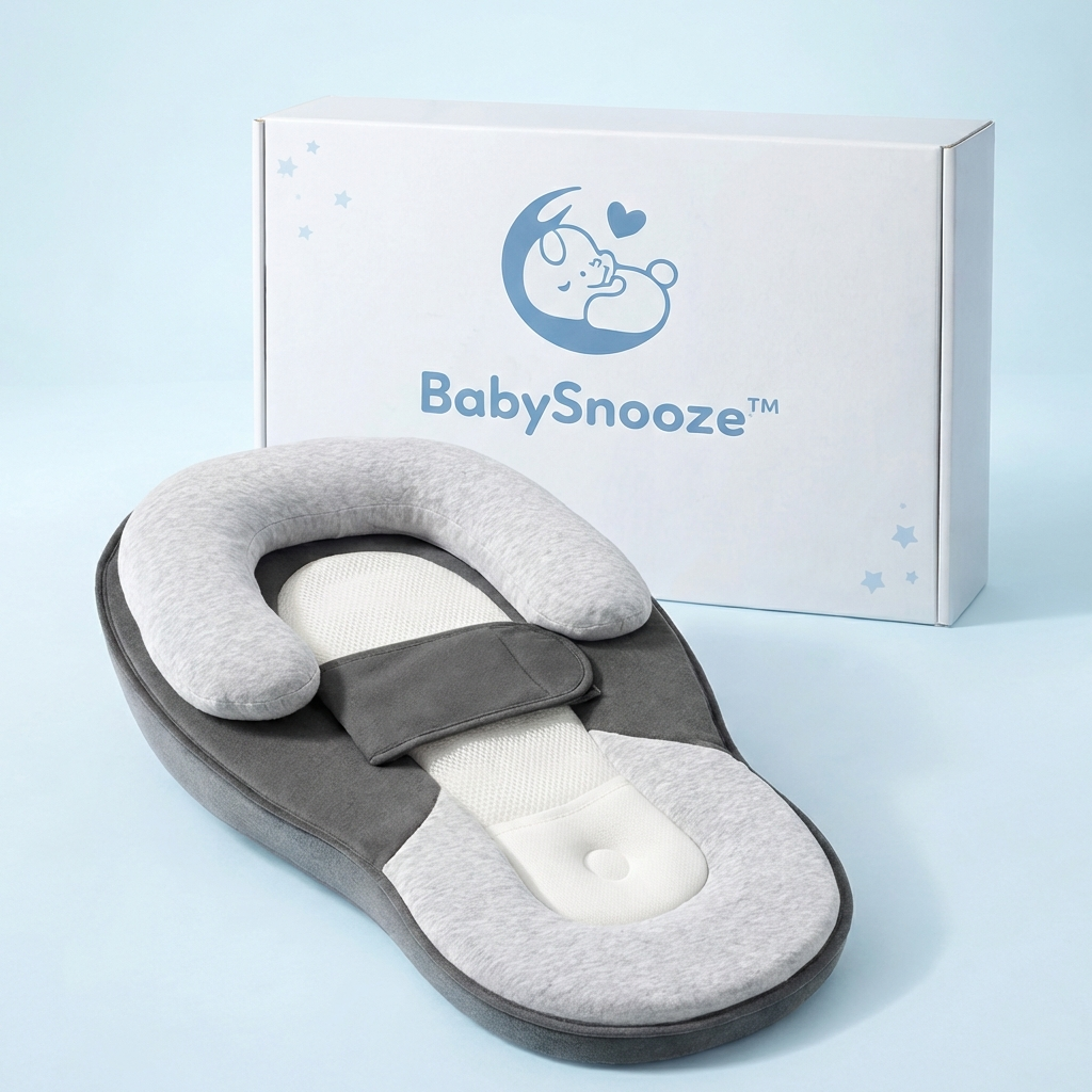 Coussin anti-reflux bébé CozyNest avec son emballage BabySnooze