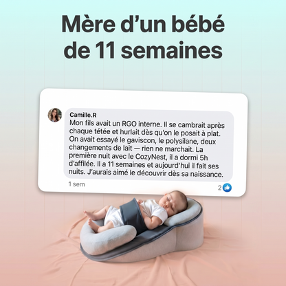 CozyNest™ — Coussin Anti-Reflux Bébé 15° (Reflux & Coliques)