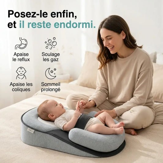 CozyNest™ — Coussin Anti-Reflux Bébé 15° (Reflux & Coliques)